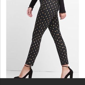 like new gold geometric skinny ankle pants